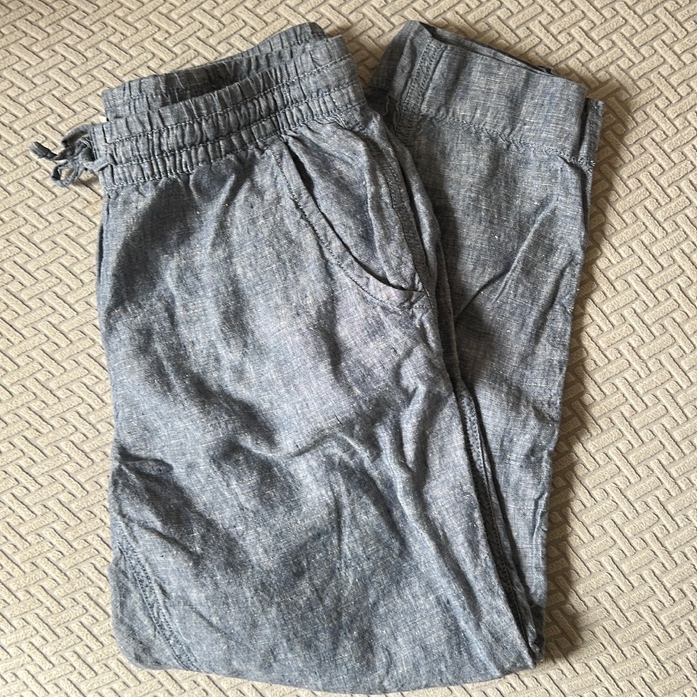 Chambray Linen Ankle Pant